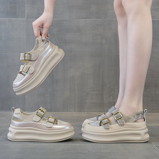 Women's Cap Velcro Summer Wear Fashion High Sandals