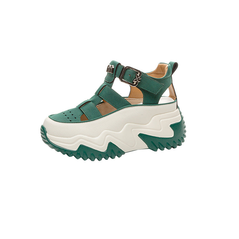 Women's Thick-soled Inner Height Increasing Wedge Daddy Sandals