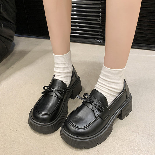 Women's Head Slip-on Autumn Retro British Style Loafers