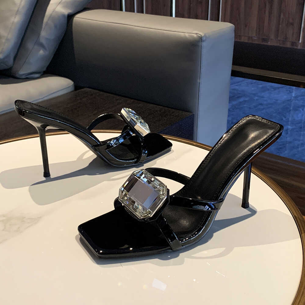Women's Open Toe Outer Wear Summer Square Heels