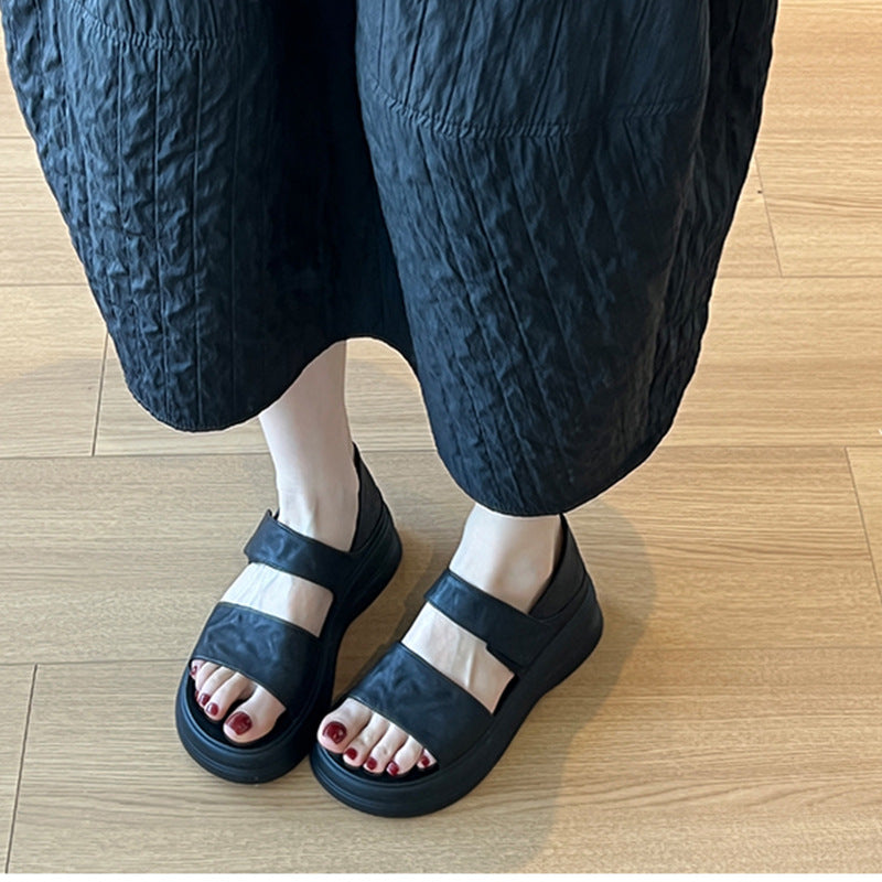 Women's Retro Platform Summer Small Height Increasing Sandals