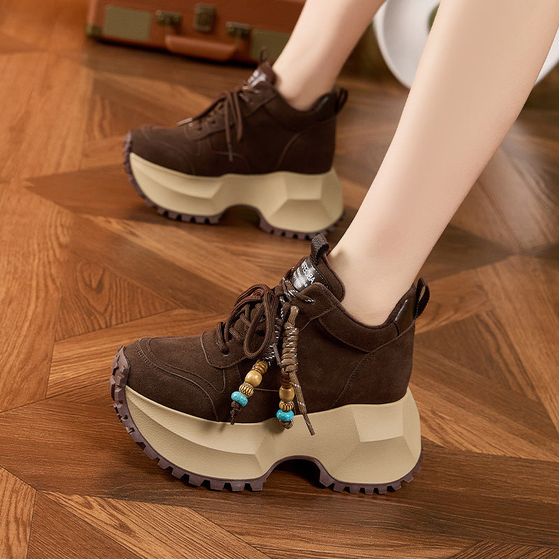 Women's Platform Dad Warm Cortez Height Increasing Women's Sports Shoes