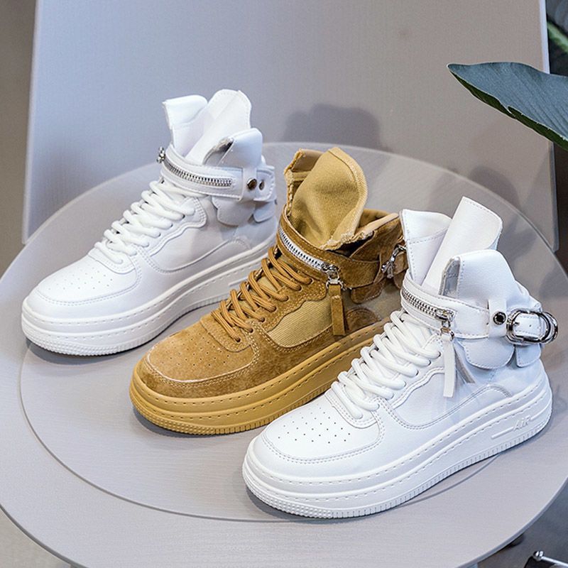 Women's Authentic Trendy White Spring Air Force Sneakers