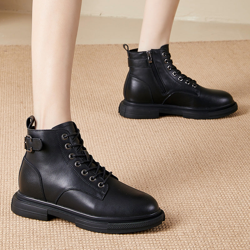 Women's Martin Winter First Layer Cowhide Veet Boots