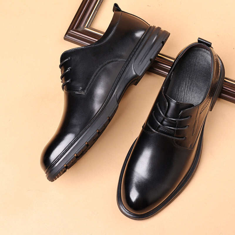 Men's Autumn Formal Business Wedding Soft Bottom Leather Shoes