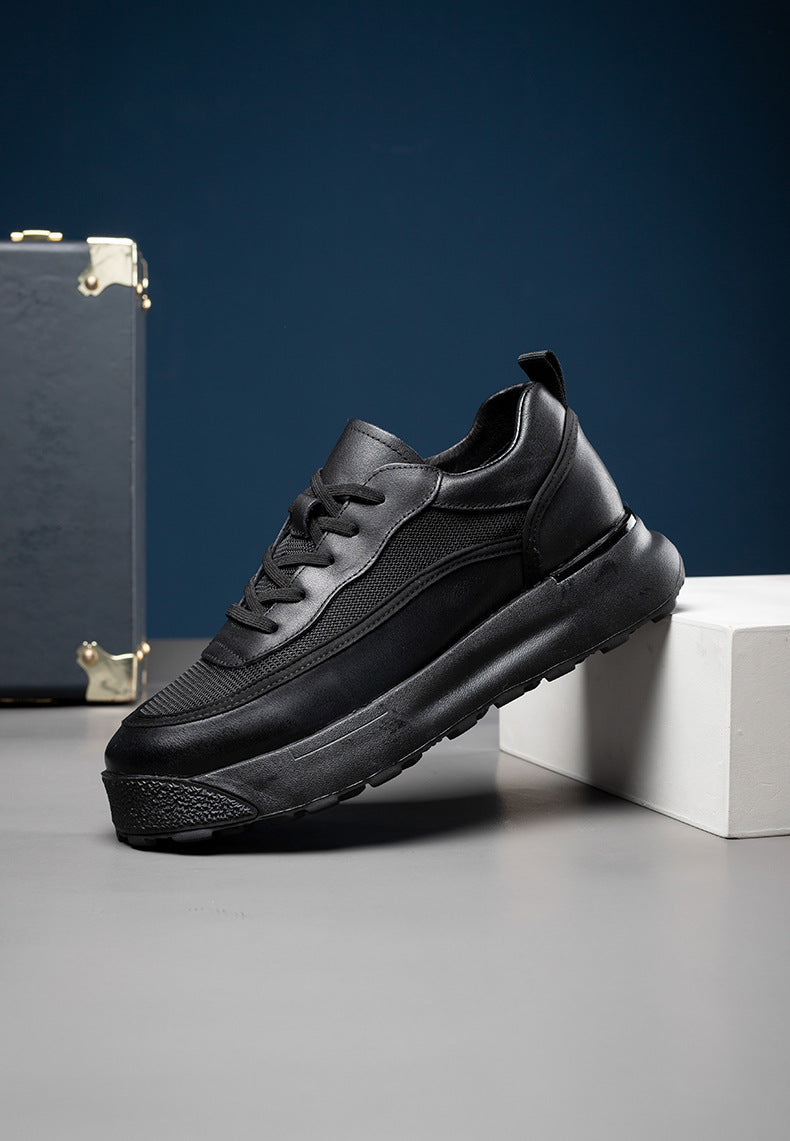 Men's Wide Toe Platform Simple Mesh Breathable Casual Shoes