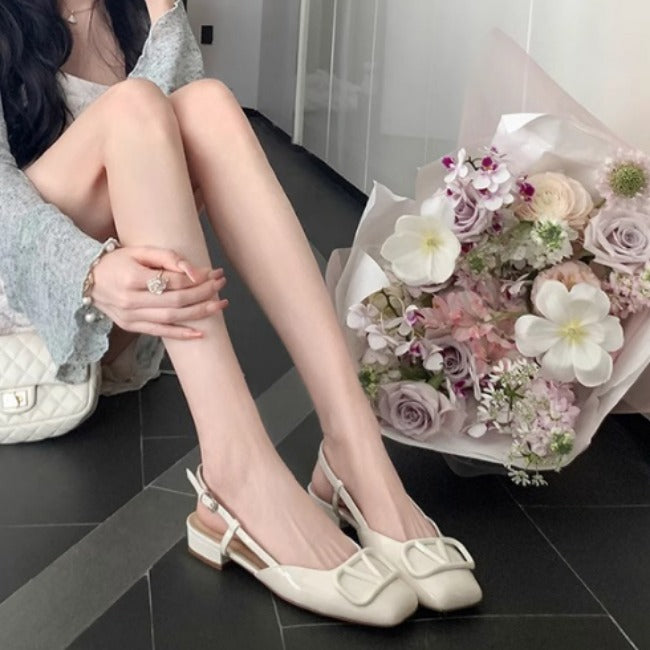 Women's Summer Fashion Spring Female Square Toe Comfortable High Outer Women's Shoes