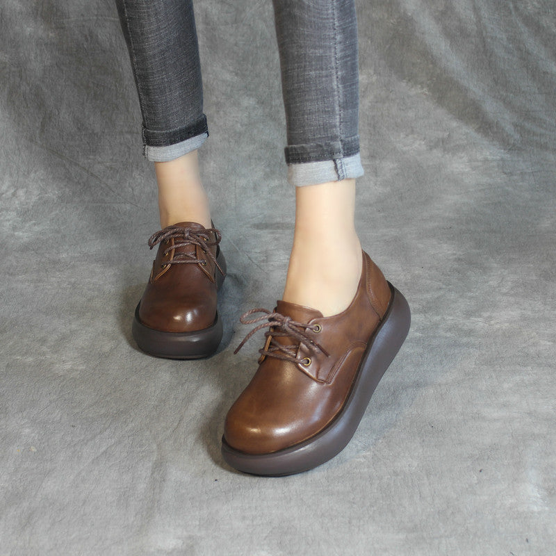 Women's Thin Big Head Ethnic Fashion Handmade Casual Shoes