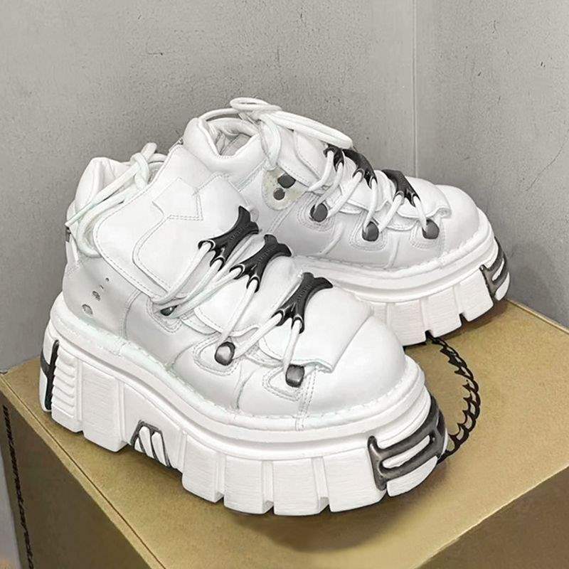 Women's & Men's Punk Small Raise The Bottom Fashion Leather Shoes