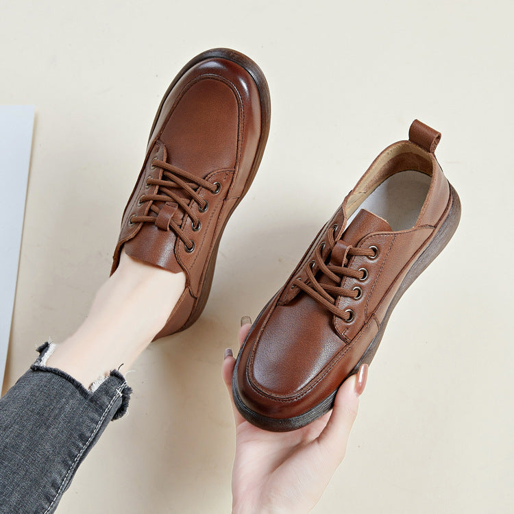 Women's Spring With Tendon Sole Soft Black Casual Shoes