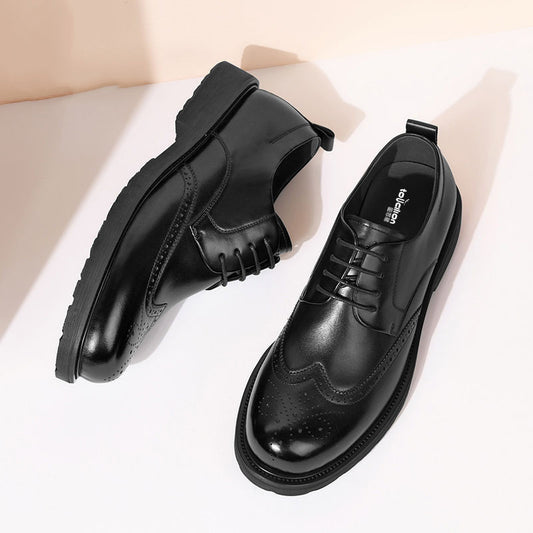 Men's Wide Feet Big Head British Outdoor Leather Shoes