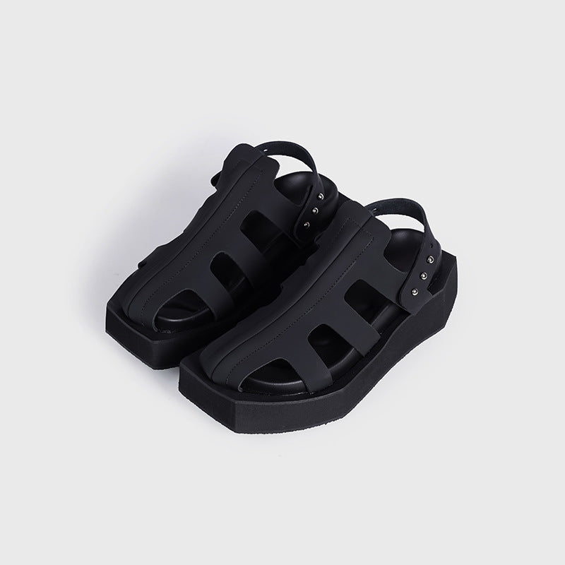 Women's High Leg Fashion Slimming Martin Trendy Sandals