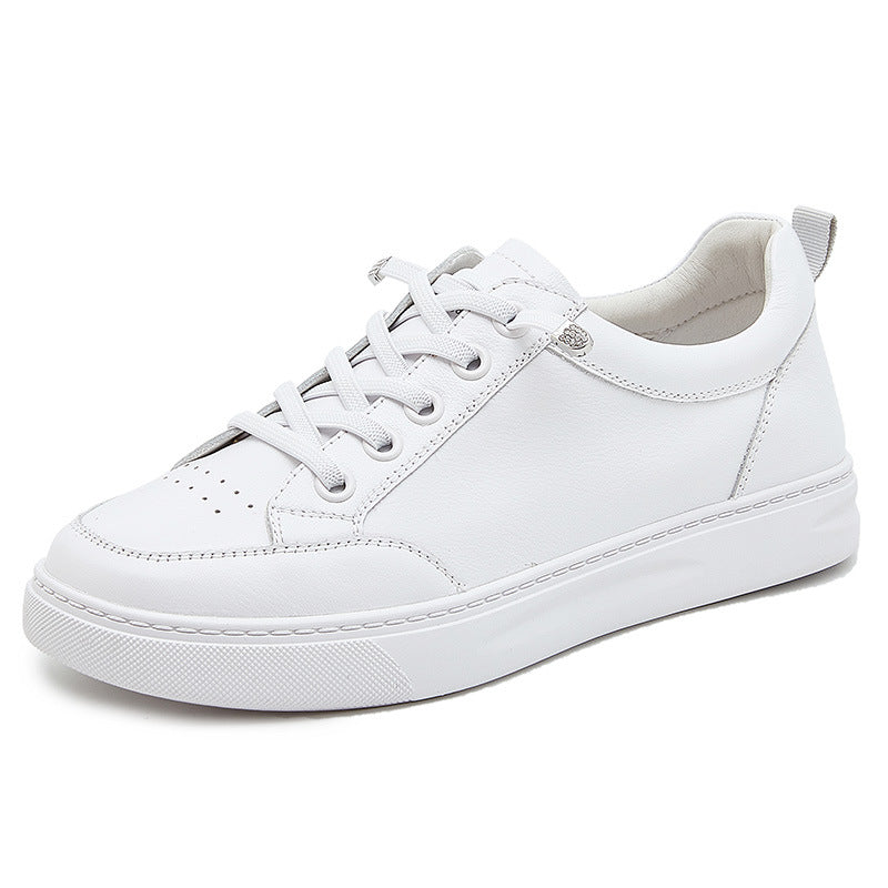 Women's White Spring Sports Board Top Layer Women's Shoes