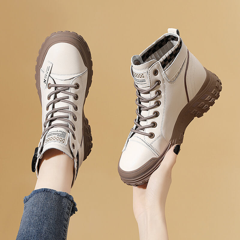 Women's Ankle Thick Bottom Breathable Soft Martin Sneakers