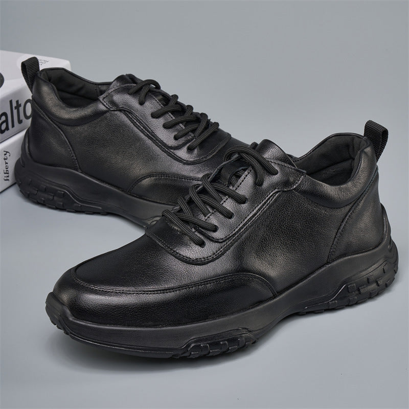 Men's First Layer Cowhide Leisure Mountaineering Breathable Casual Shoes