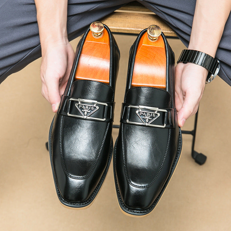 Men's Smile Welcome British Style Bridegroom Wedding Autumn Leather Shoes