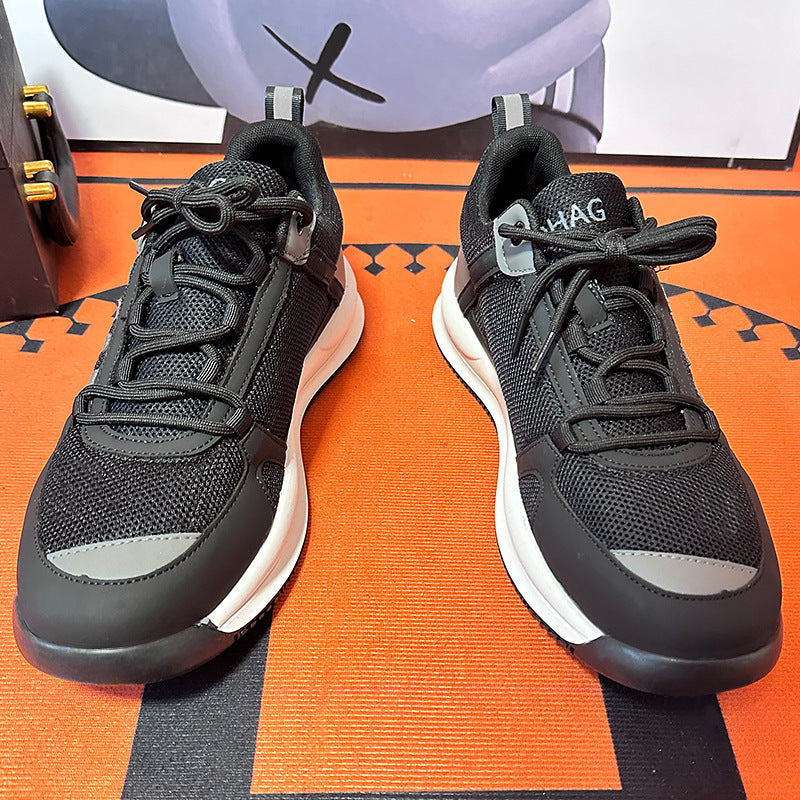 Men's Autumn Mesh Oversized Widened Fattened Running Sneakers