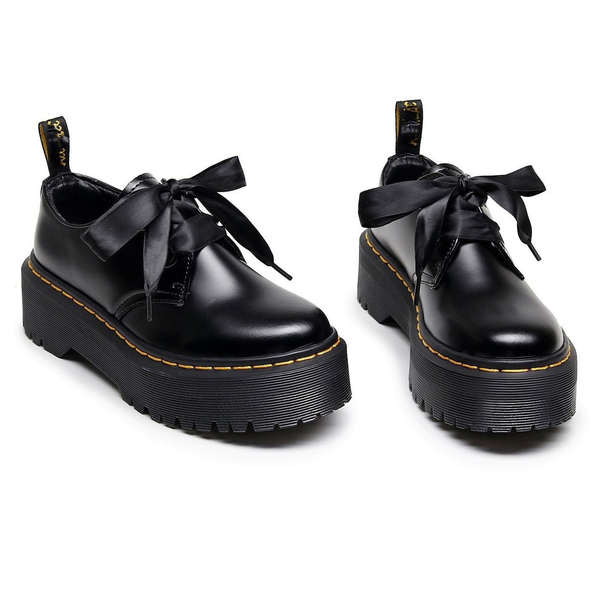Women's Martin Luo Platform British Style Leather Shoes