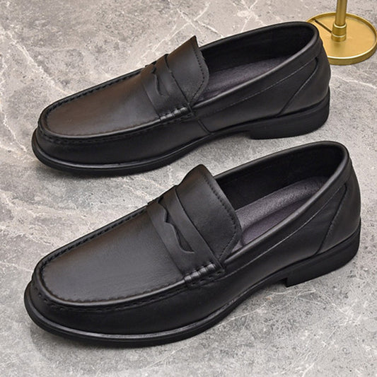Men's Style Retro Rub Colored Handmade Square Toe Leather Shoes