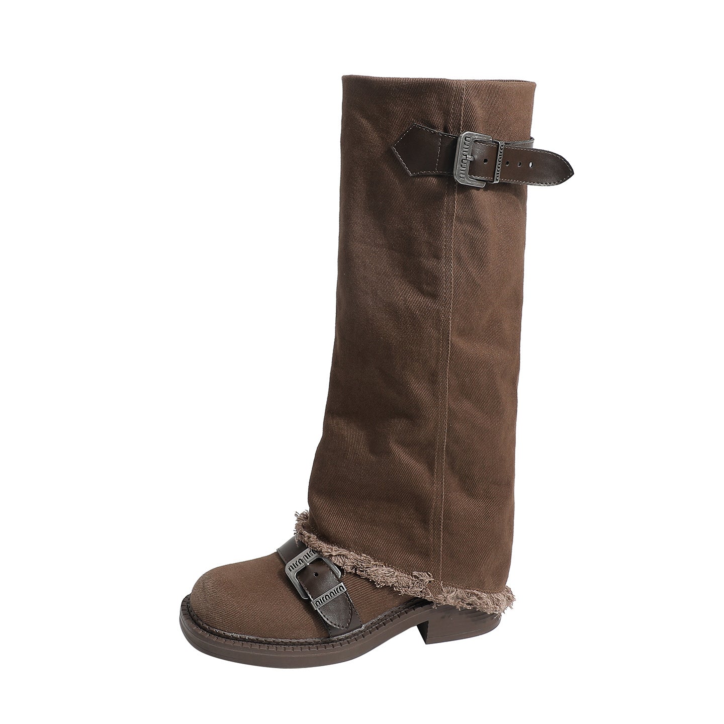 Women's Autumn Fat Chunky Sleeve Cowboy Waste Soil Boots