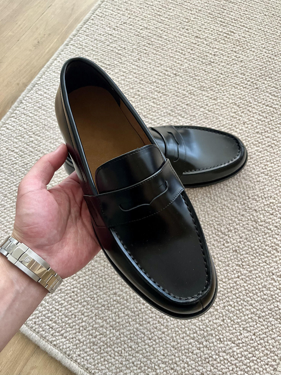 Men's Formal Business One Pedal Commuter Slip-on Platform Height Increasing Loafers