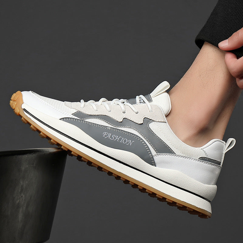 Men's Extra Large Winter Genuine Breathable Trendy Men's Casual Leather Shoes