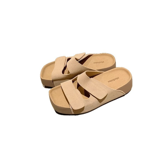 Toast Thick Bottom Double Velcro Slip-on Slippers