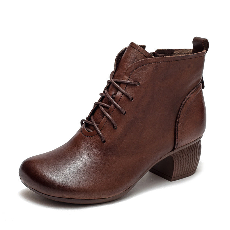 First Layer Cowhide Vintage Martin Soft Boots