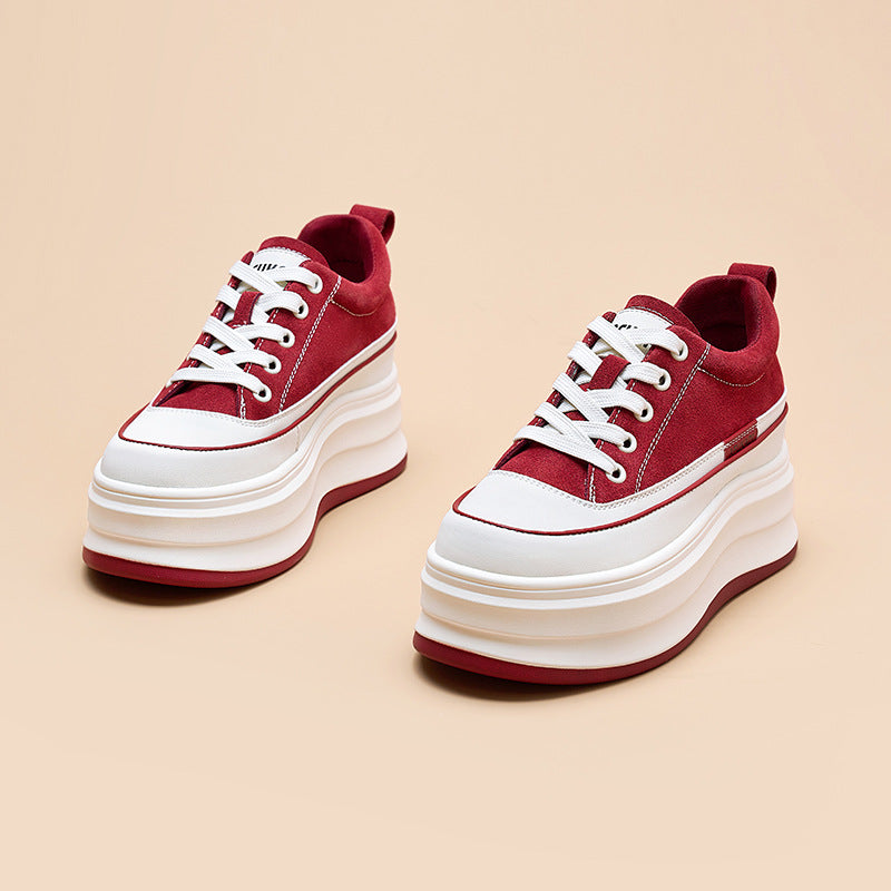 Women's Heightened Easy Wear Flat Korean Versatile Height Women's Casual Shoes