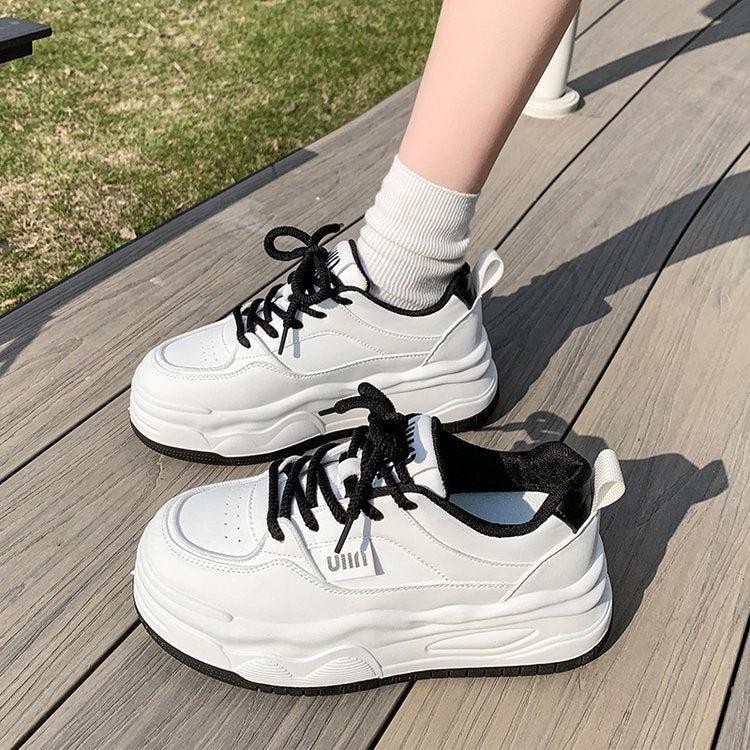 Women's Bottom Heightened Easy Wear Muffin Bread Sneakers