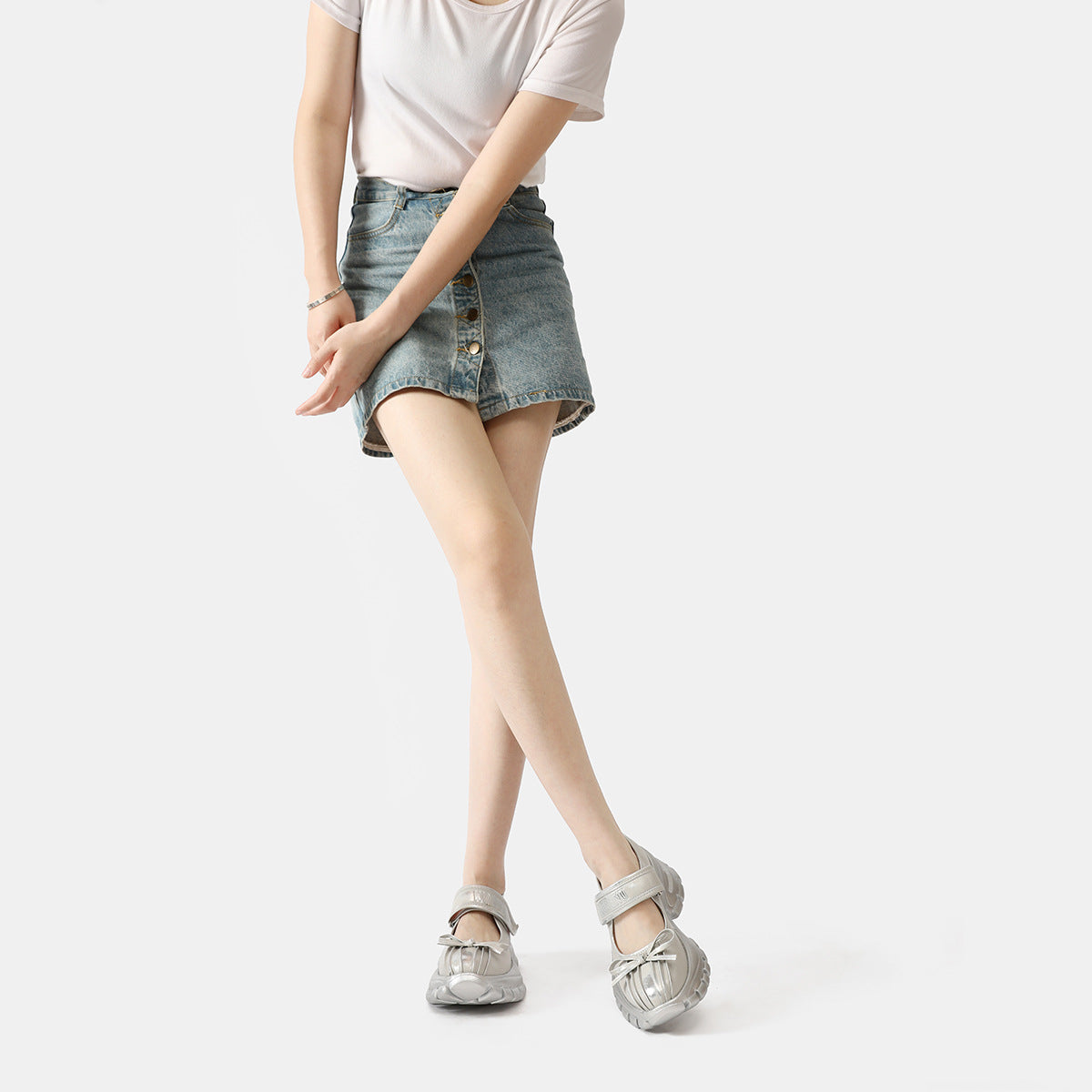 Women's Version Niche Design Sier Ballet Platform Women's Shoes