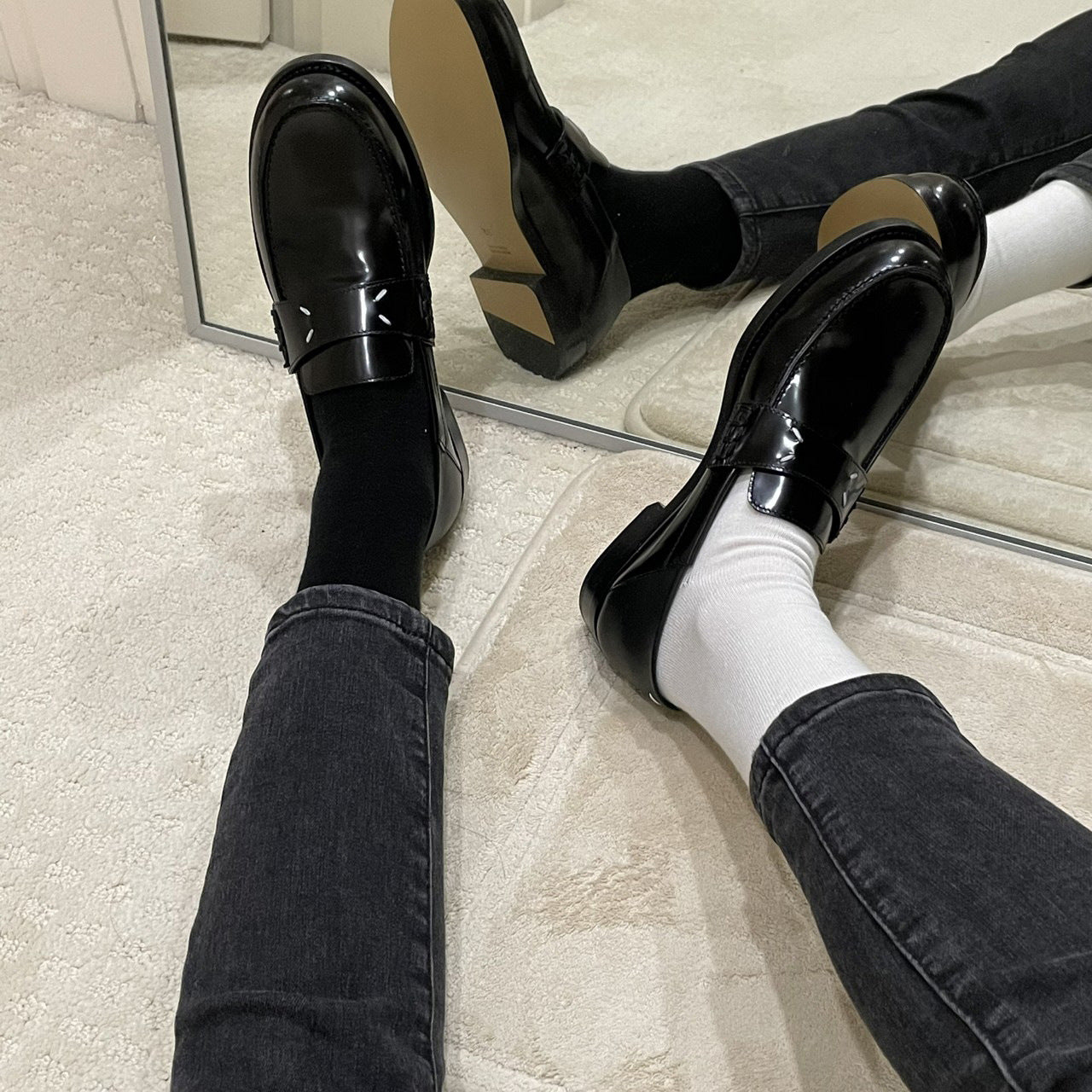 Women's Step-on Dual-purpose British Style Slip-on Retro Loafers