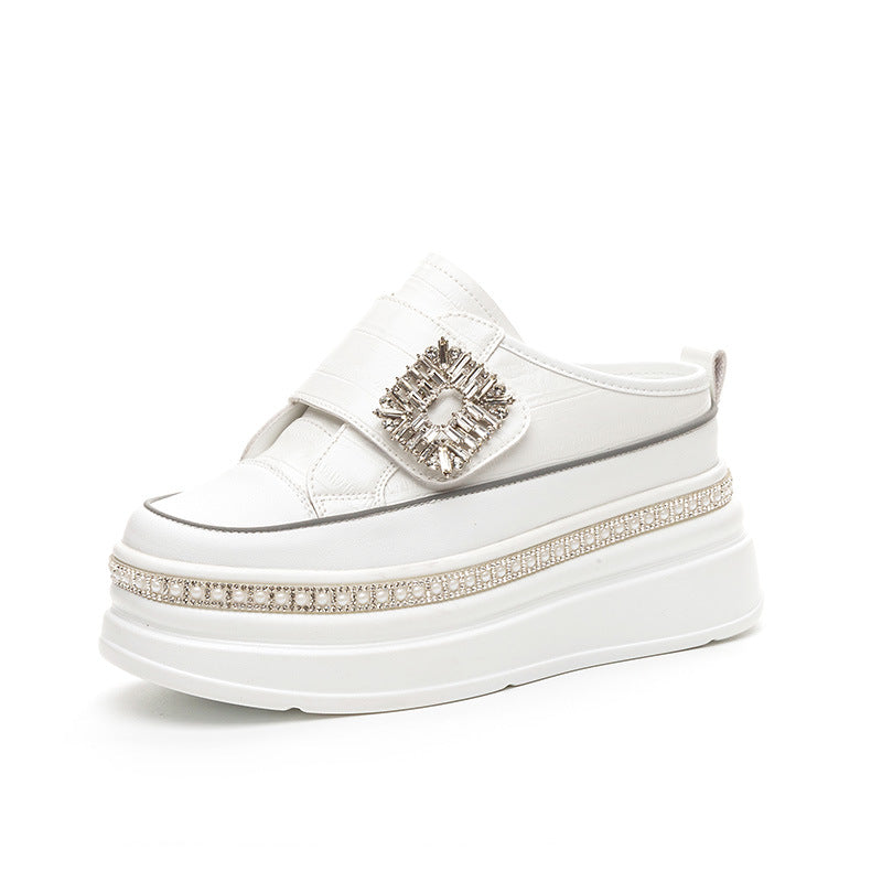 Women's Thick-soled Spring Platform Height Increasing Insole Small Slippers