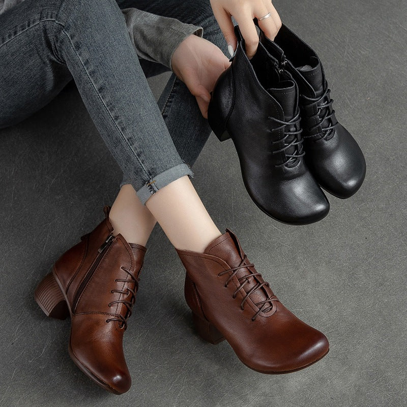 First Layer Cowhide Vintage Martin Soft Boots