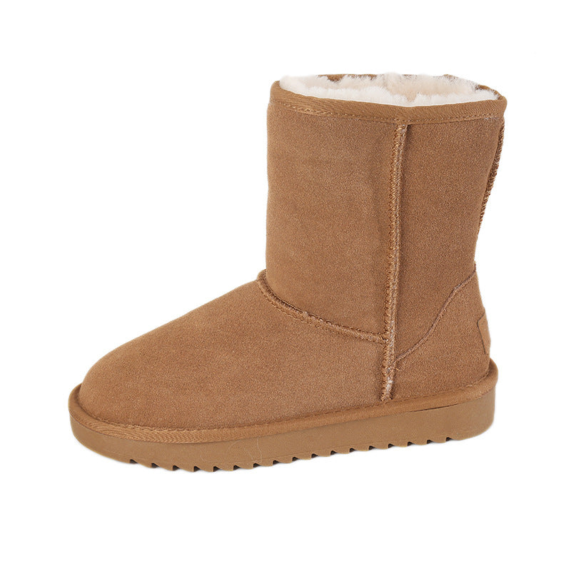 Women's Fur For Plus Veet Thickened Warm Genuine Snow Boots