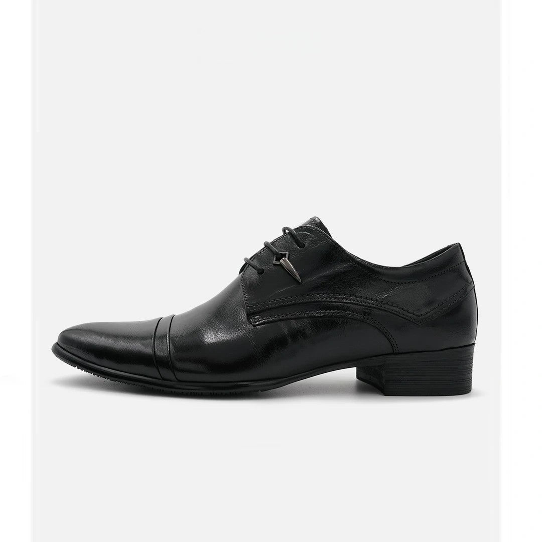 Men's Spring British Pointed Trendy Formal Wear Breathable Leather Shoes