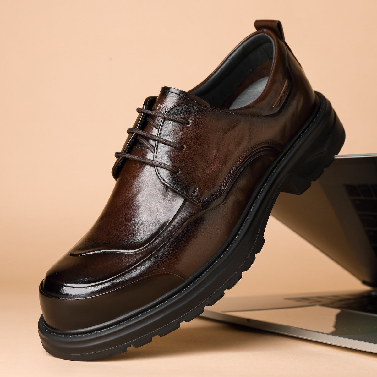 Men's Genuine Top Layer Cowhide Formal Derby Men's Business Leather Shoes