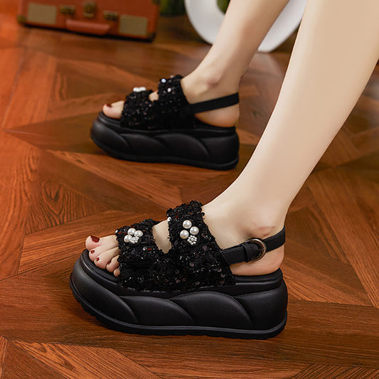 Women's Thick-soled Summer Velcro Fashion Outerwear Beach Sandals