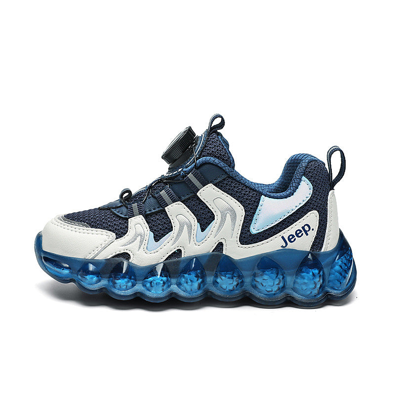 Children's Breathable Mesh Spin Button Daddy Running Kid's Sneakers
