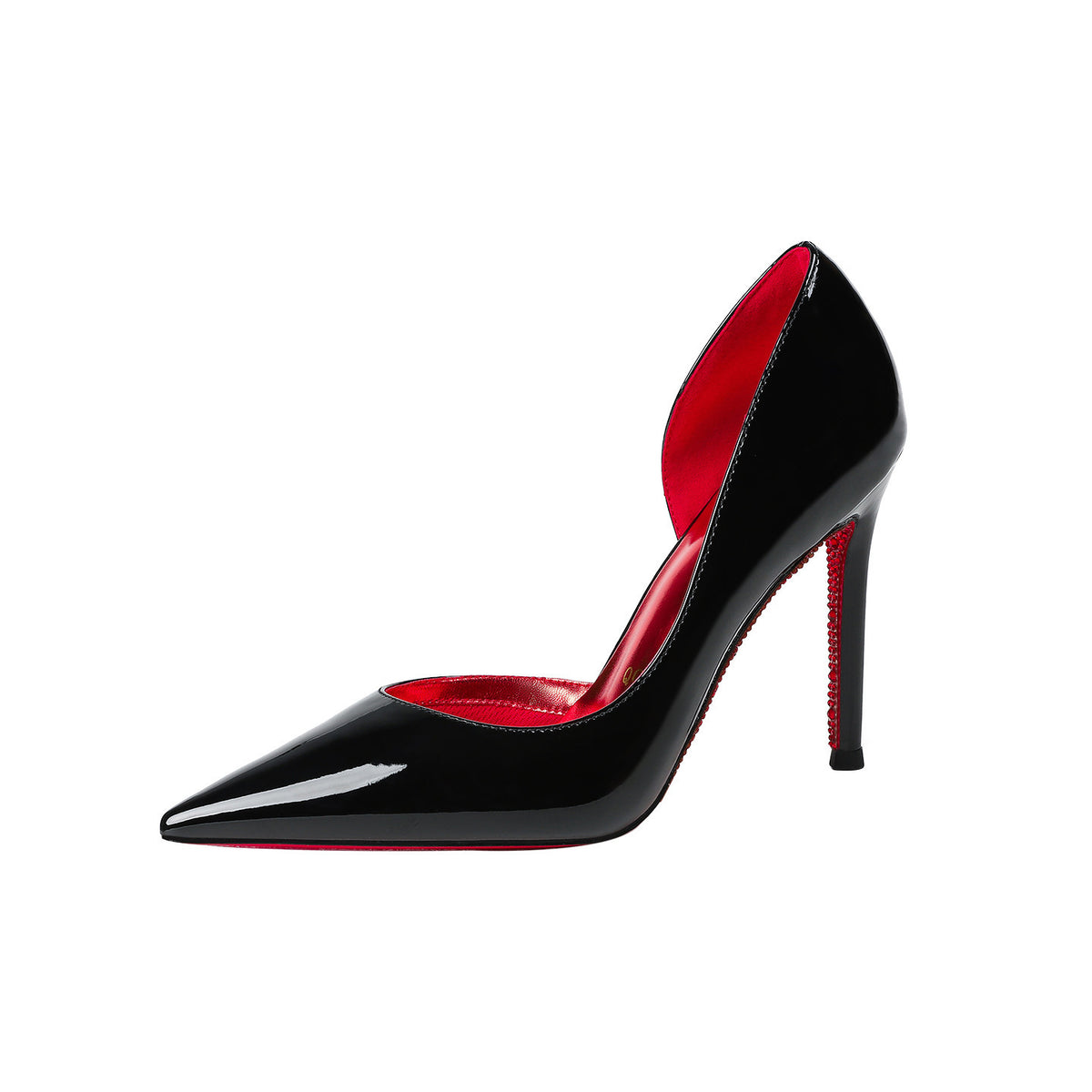With Toe Protection Air Cotton Side Empty Pointed Red High Women's Fashion Shoes