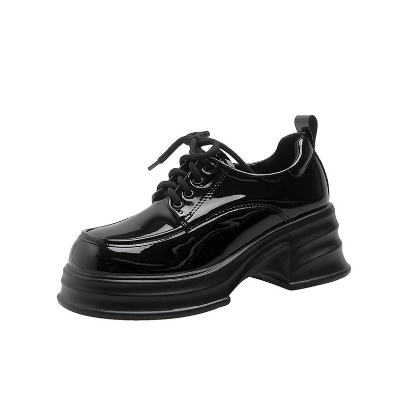 British Style Platform Small Man Versatile Leather Shoes
