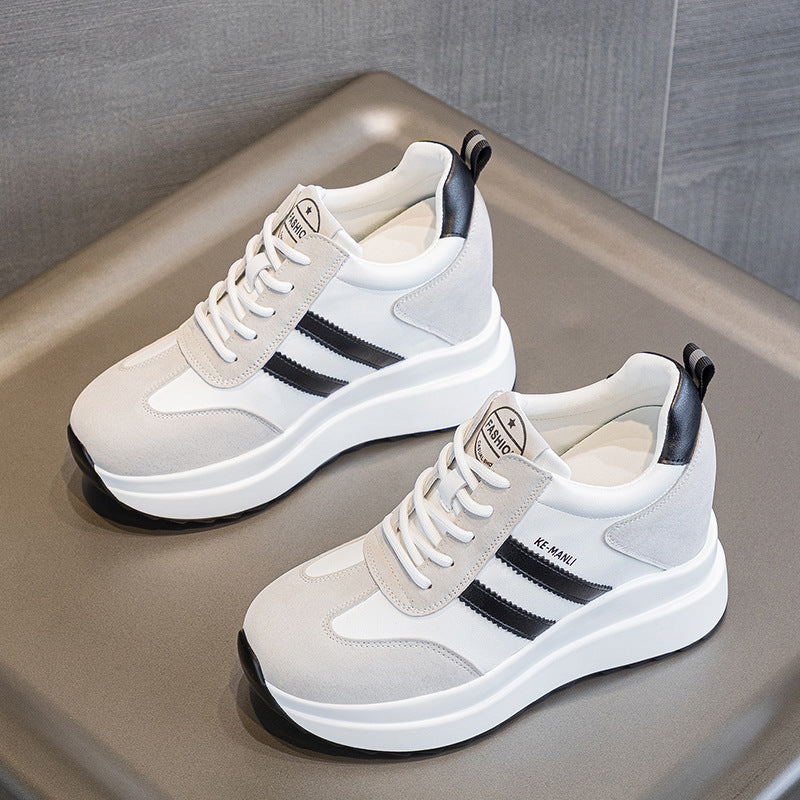 Women's Wedge Platform Slimming Height Increasing Insole Women's Casual Shoes