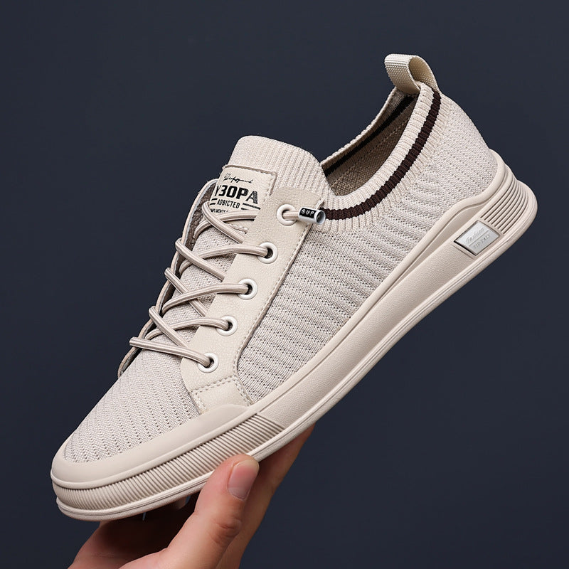 Men's Bottom Breathable Mesh Surface Flying Woven Sneakers