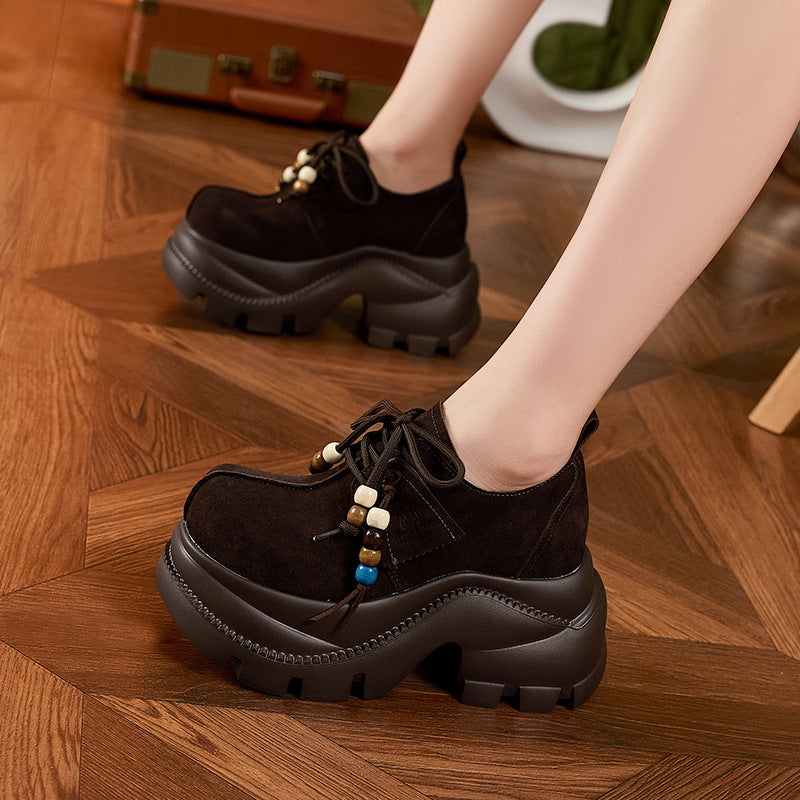 Women's Kangaroo Small Height Increasing Insole Soft Casual Shoes