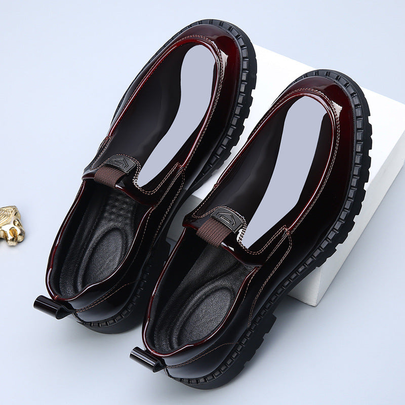 Men's Genuine Comfortable Breathable Slip On Formal Business Men's Casual Leather Shoes