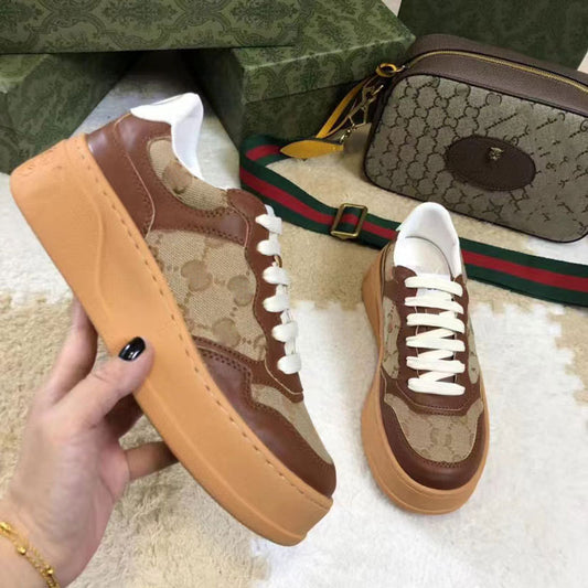 Women's Platform Height Increasing Leisure Biscuit Shape Casual Shoes