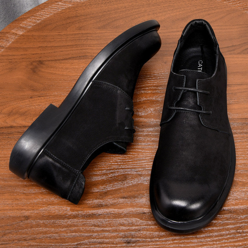 Men's Soft Cowhide Autumn Fashion Genuine Business Lace Up Men's Casual Leather Shoes