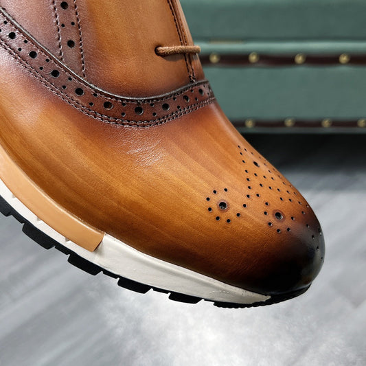 Men's Retro Fashion Genuine England Style Pumps Casual Shoes
