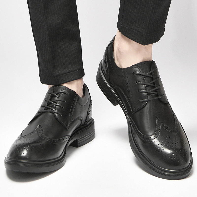 Men's Business Brogue Korean Style British Breathable Men's Shoes