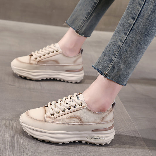 Women's White Board Autumn Clunky Fashion Casual Shoes